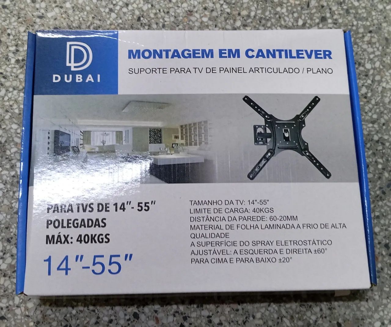 SUPORTE PARA TV MODELO PAINEL E PAREDE ARTICULADO DE 14 A 55 POLEGADAS 