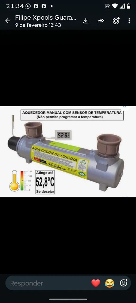 Aquecedor de piscina 