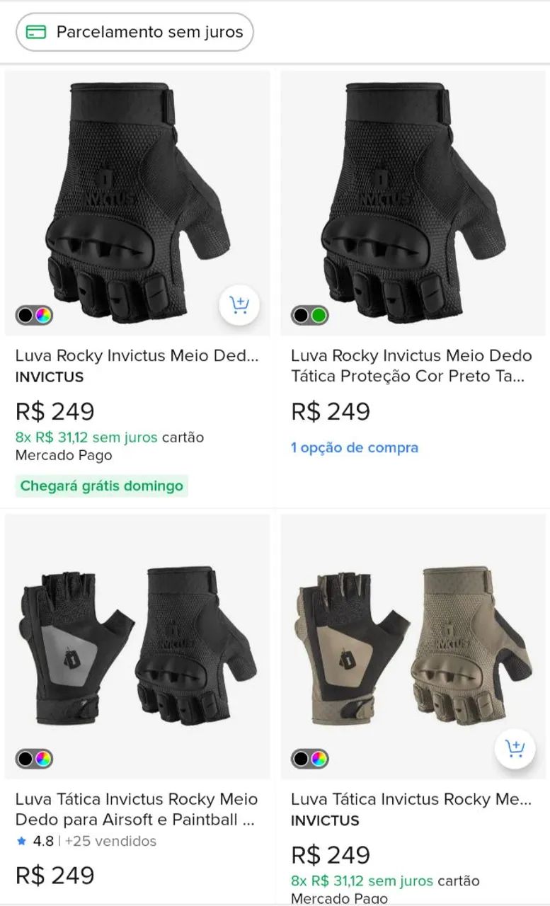 Luva tática INVICTUS tamanho "M".  - Foto 3
