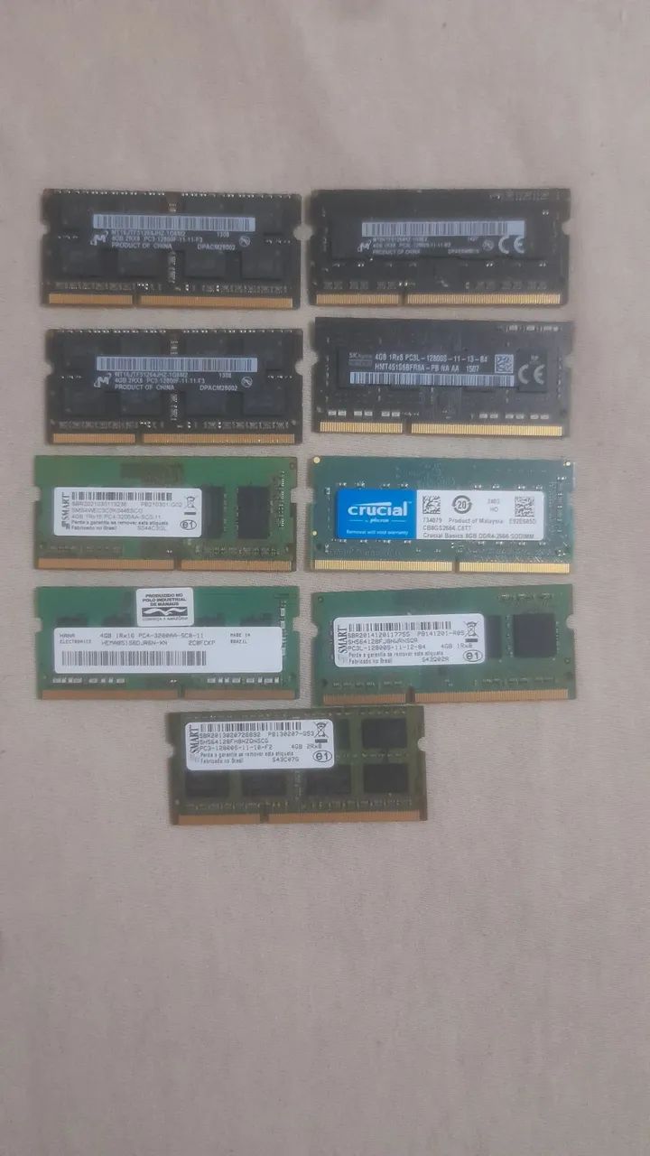 Memoria para notebook Ddr4 e Ddr3
