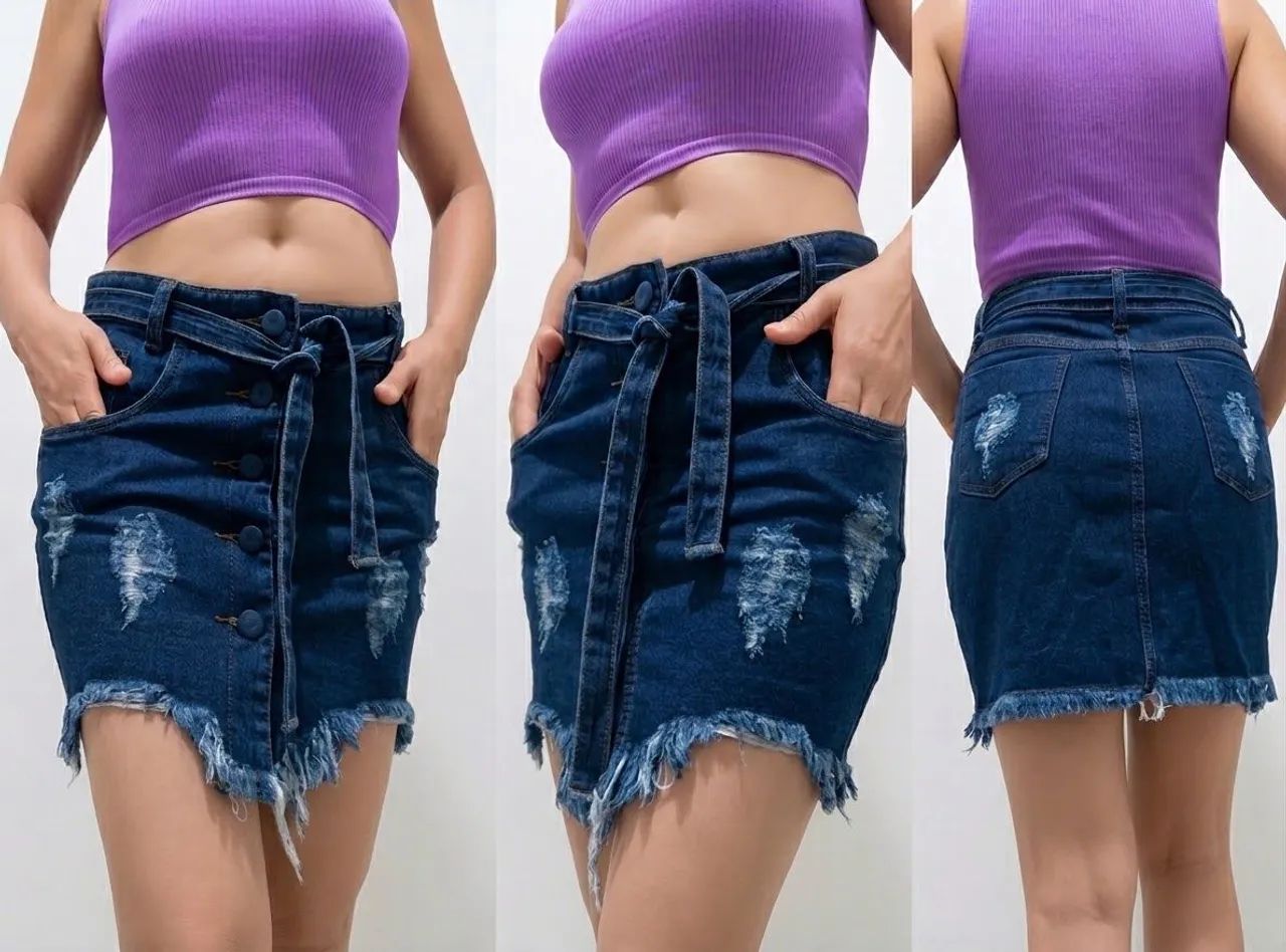 Shorts e saias e tops jeans 