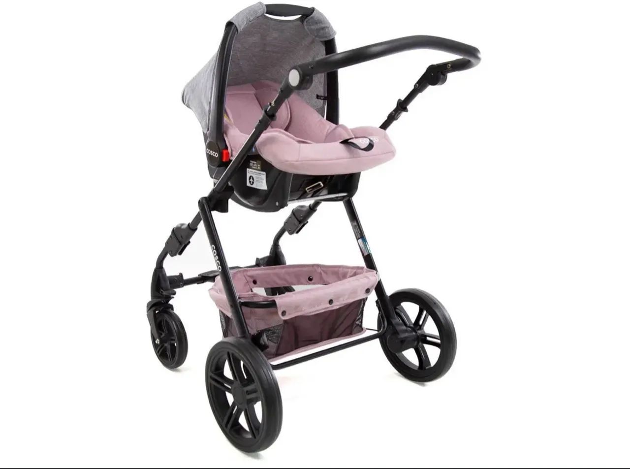 Vendo kit Carrinho de Bebê com Bebê conforto Cosco - Foto 5