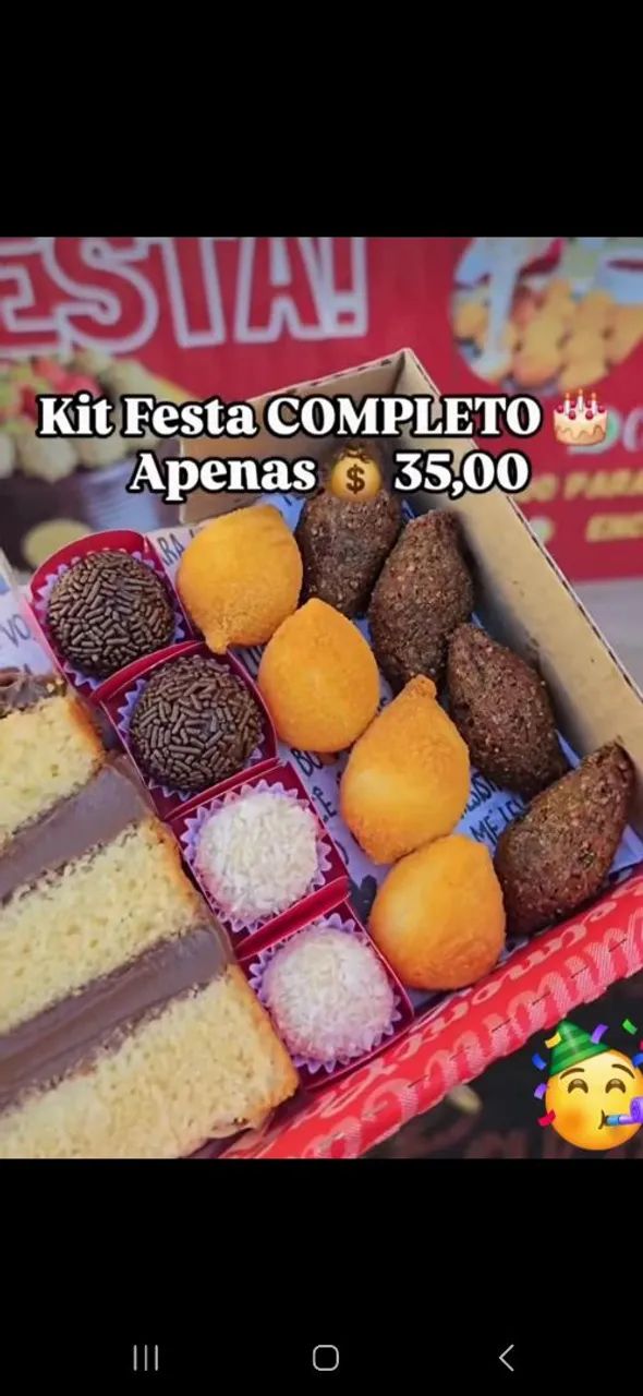 Kit de festa 35 a caixinha  - Foto 4