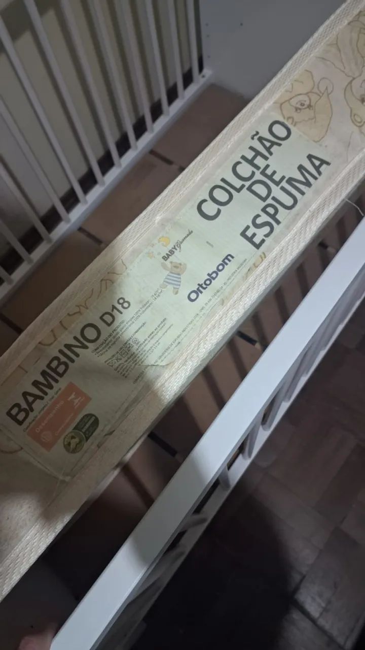 Berço Infantil com Rodinha e Colchão  - Foto 5