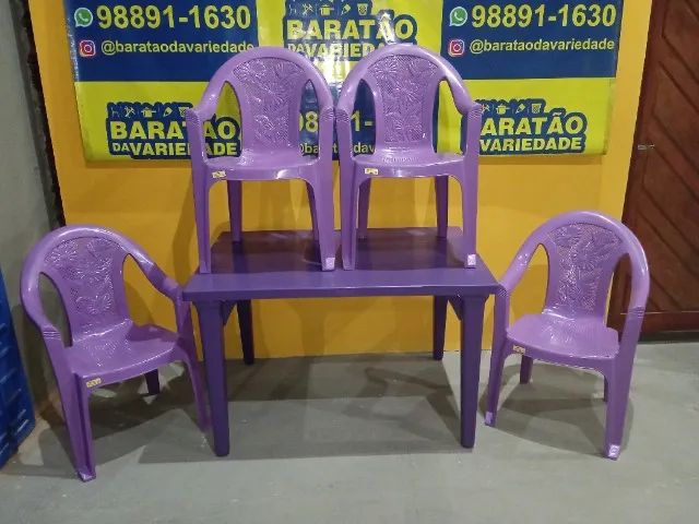 JOGO DE MESA RETANGULAR COM POLTRONAS NOBRE - Foto 2