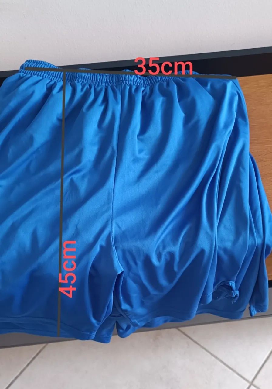 Kit 5 shorts azuis