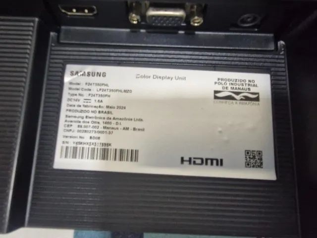 Monitor Samsung F247350FML RETIRADA DE PEÇAS