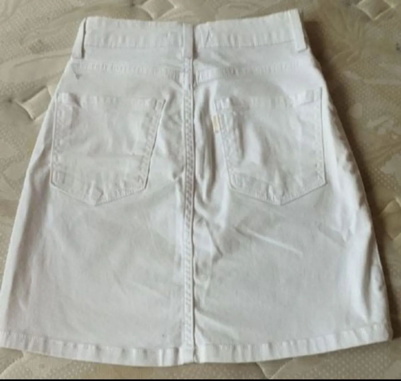 saia jeans branca denim zero - Foto 2