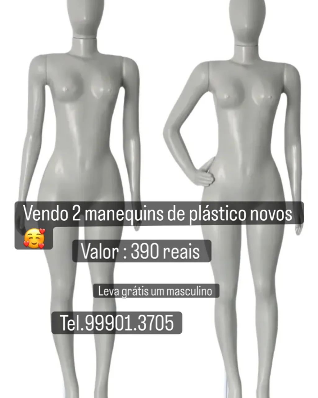 Vendo manequins de plástico 