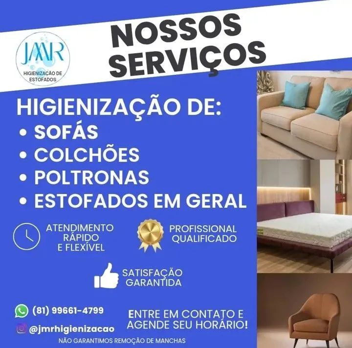 Higienização de estofados 