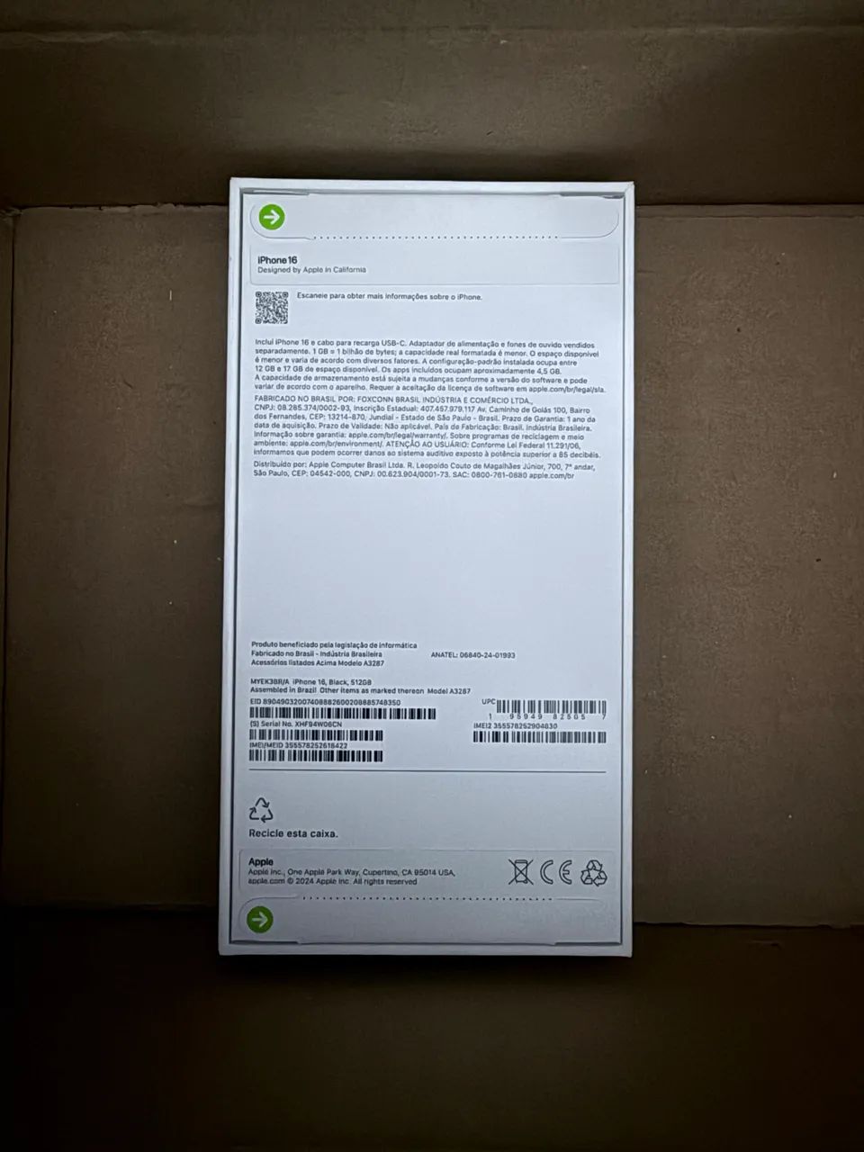 [Lacrado] iPhone 16 512GB - Preto - Foto 2