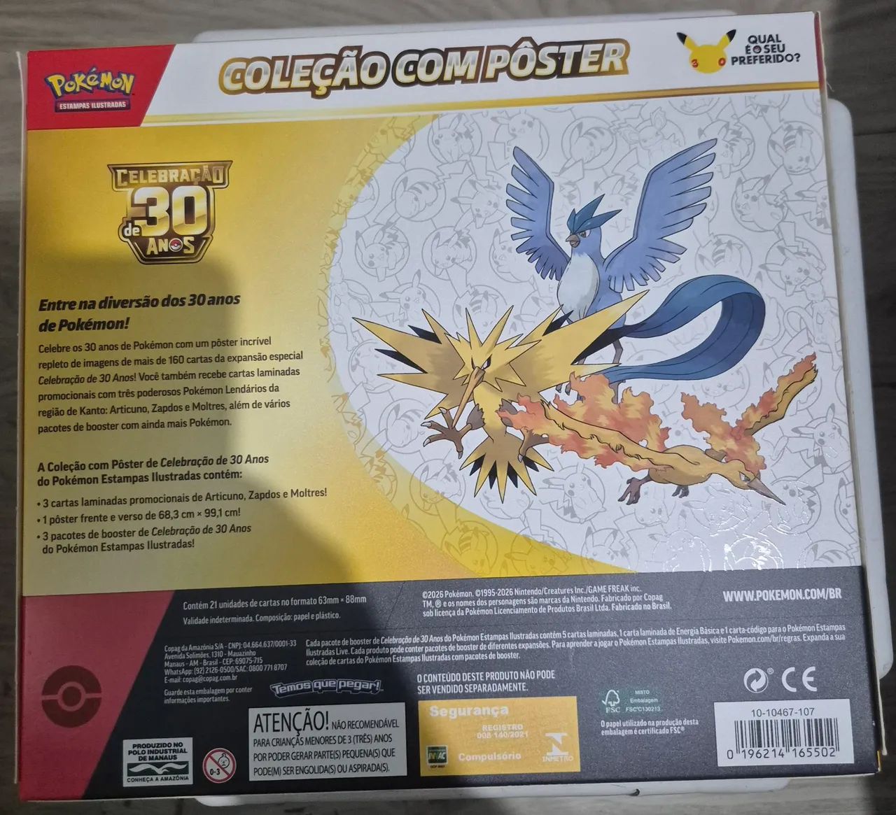 Coleção com pôster Pokémon 30 anos - Foto 2