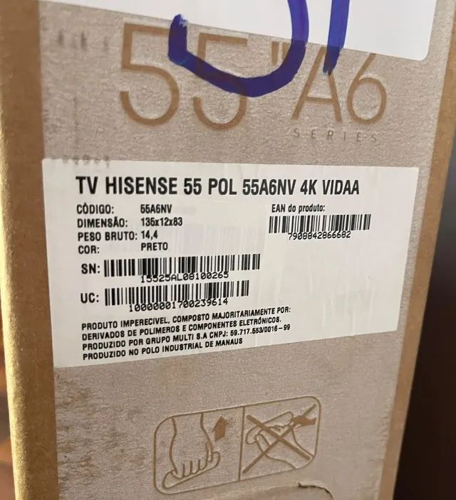 SMARTV 55 POLEGADAS (UHD 4K) HISENSE! NOVA (funciona metade, retirada). TROCO! PARCELO 12X - Foto 3