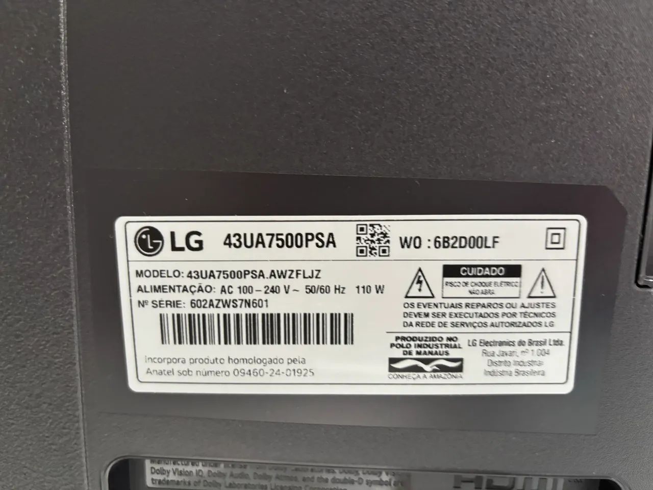 Uma Smartv 43 polegadas LG um mês de uso - Foto 4
