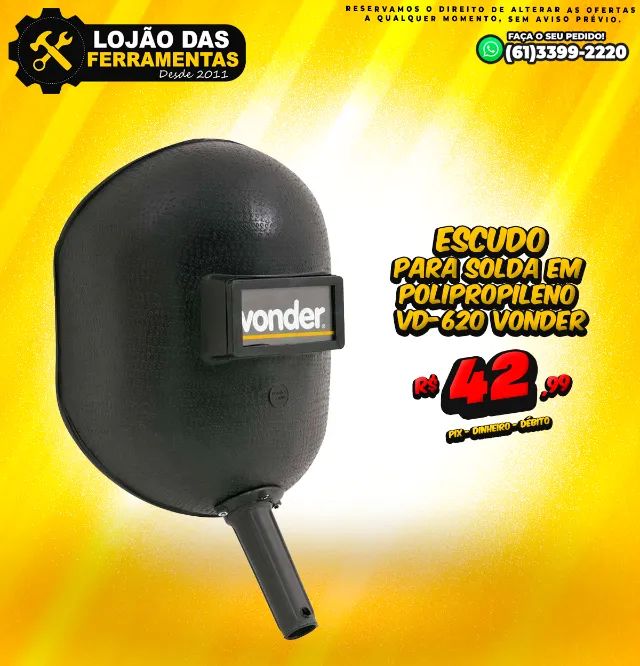 Escudo Para Solda em Polipropileno VD-620 Vonder