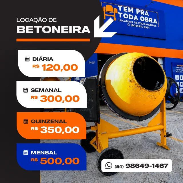 Aluguel de Betoneira 400L