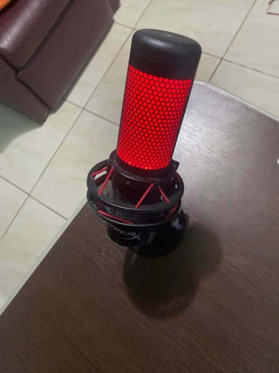 Microfone Gamer HyperX Quadcast Led Vermelho