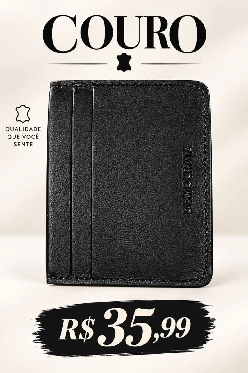 Carteira Democrata couro