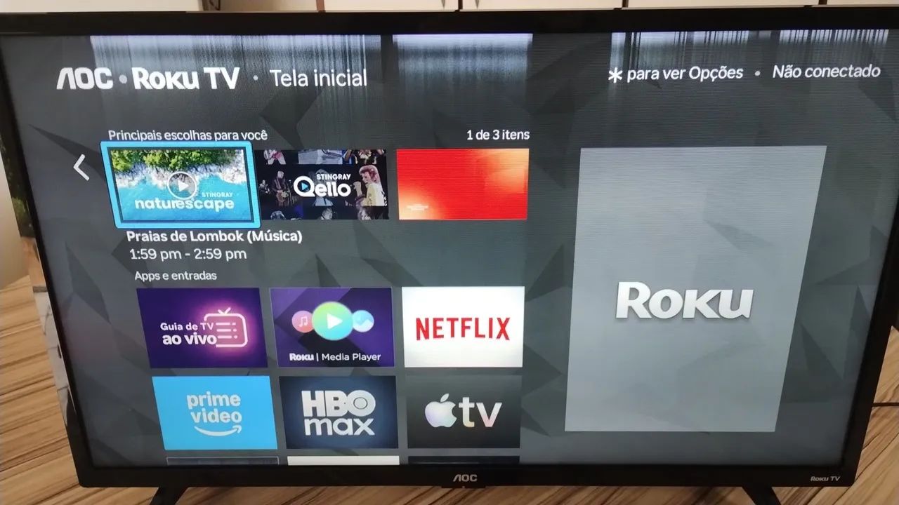 Televisão AOC Roku 32 polegadas 