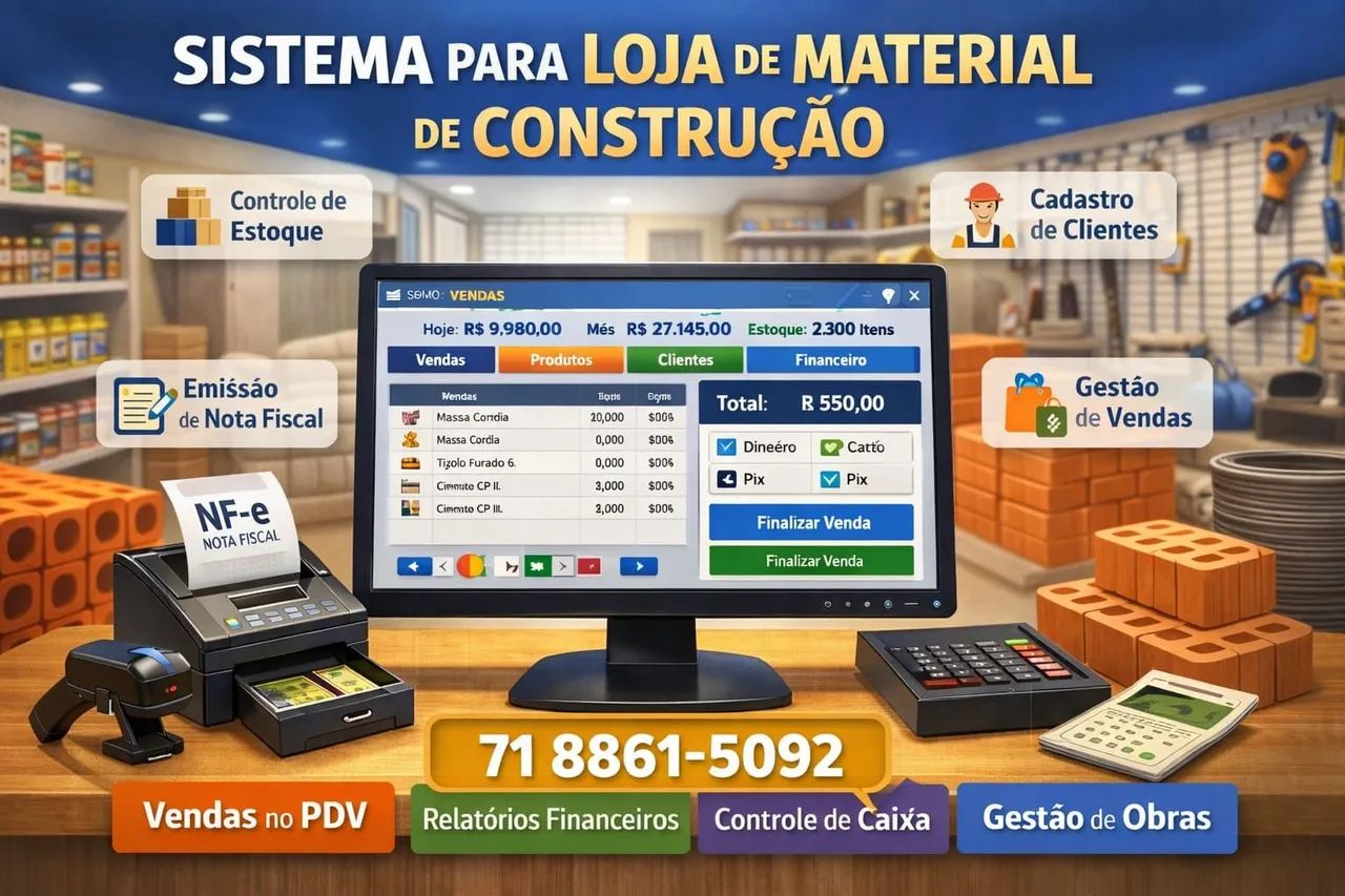 Sistema Completo para Loja de Material de Construção