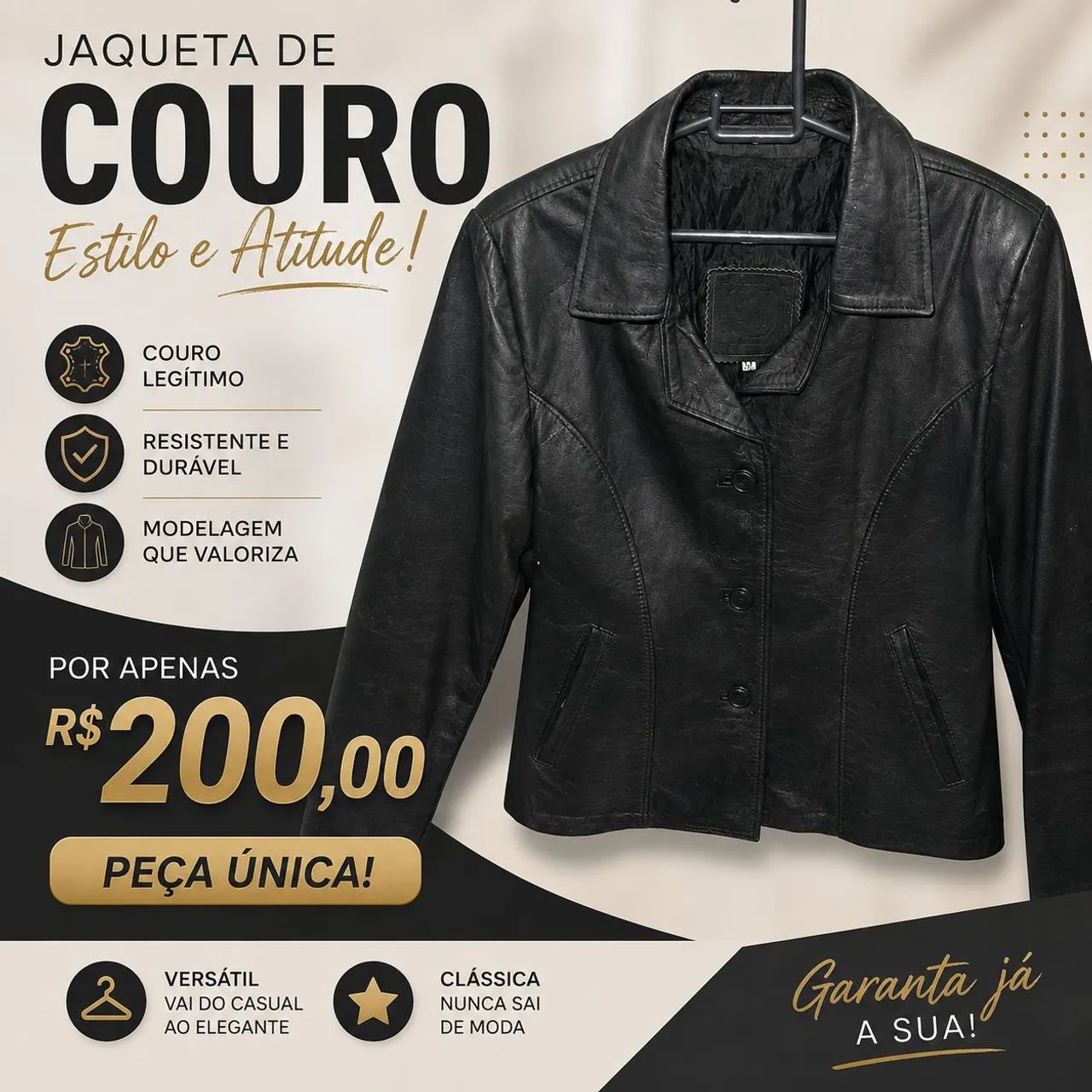 Vendo Jaqueta de couro
