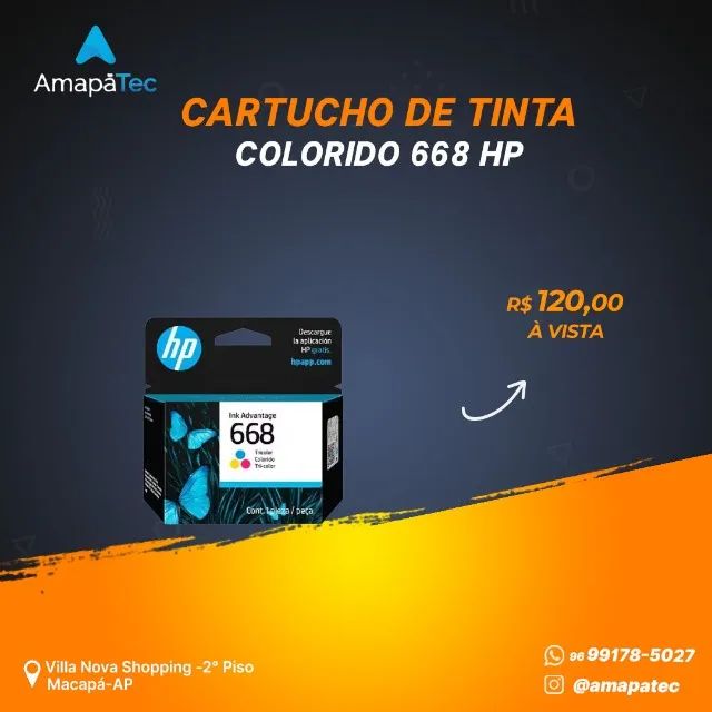 Cartucho De Tinta Hp 668 Colorido