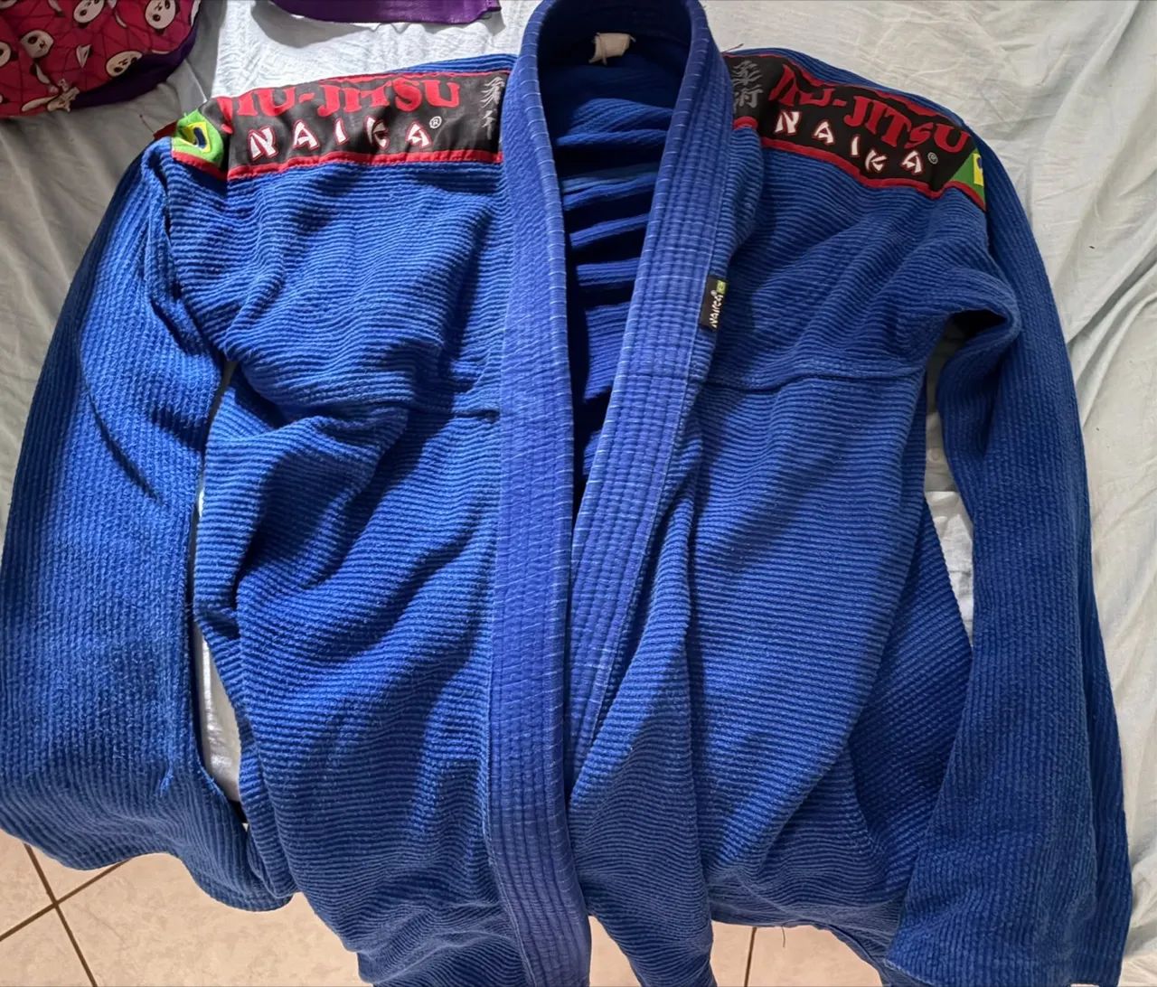 Kimono Jiu Jitsu Naika A3 Azul - Foto 4