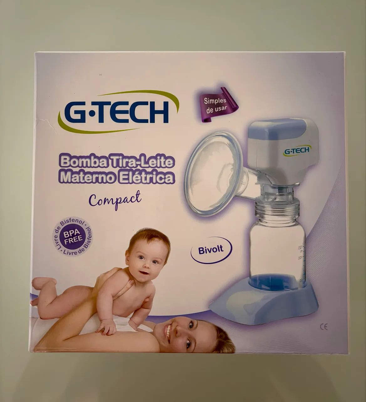Bomba Tira-Leite Elétrica G-Tech Compact Bivolt - Nova - Foto 2
