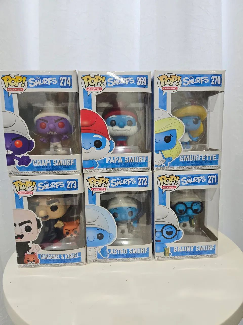 Coleção funko pop os smurfs antiga