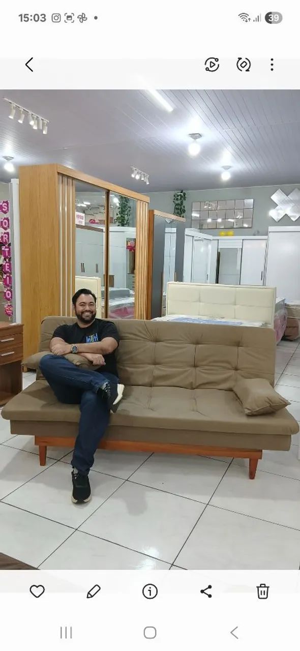 Sofa cama reclinável com 3 posições 