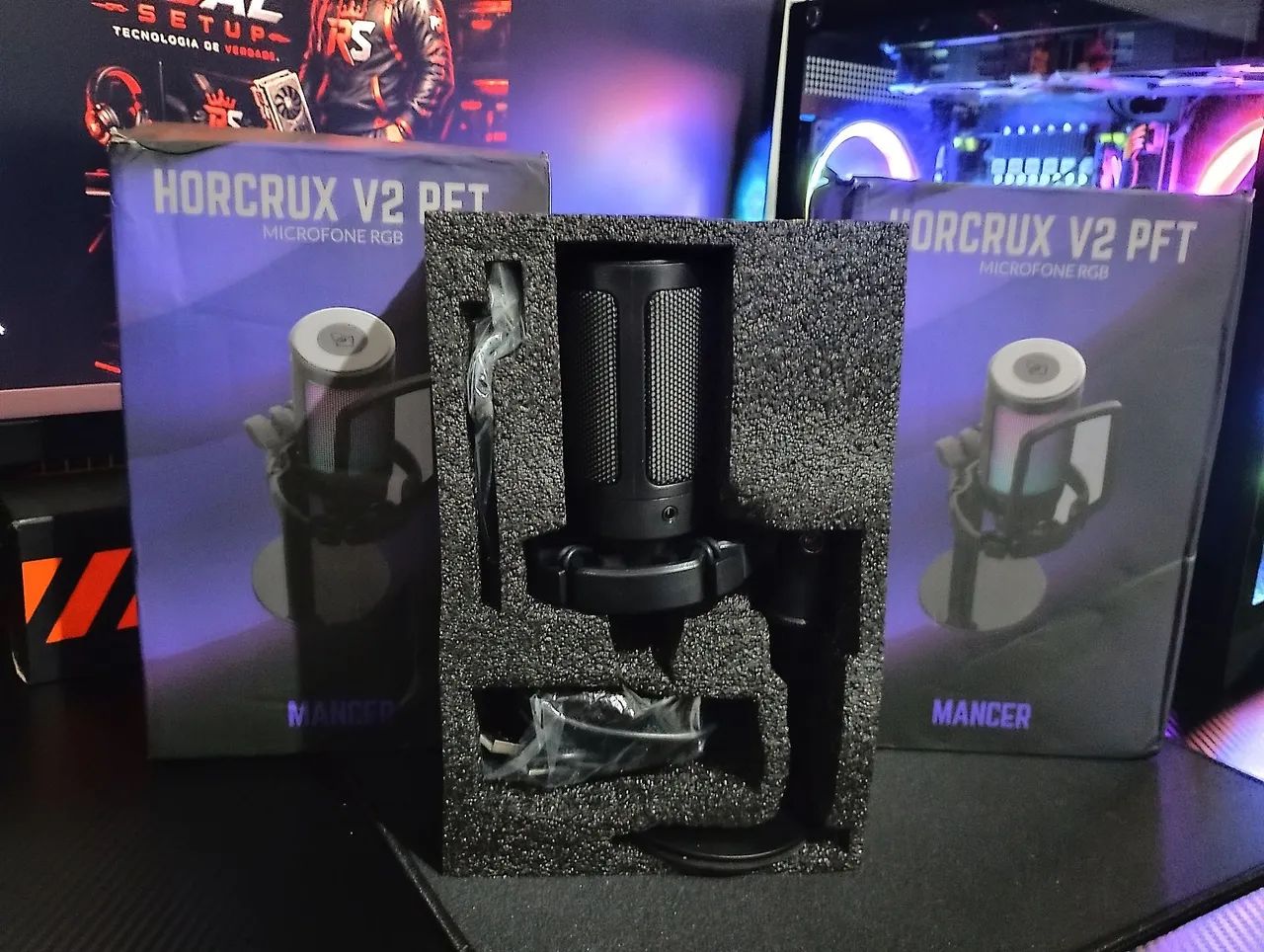 Microfone Mancer Horcrux V2 PFT novo RGB  - Foto 5