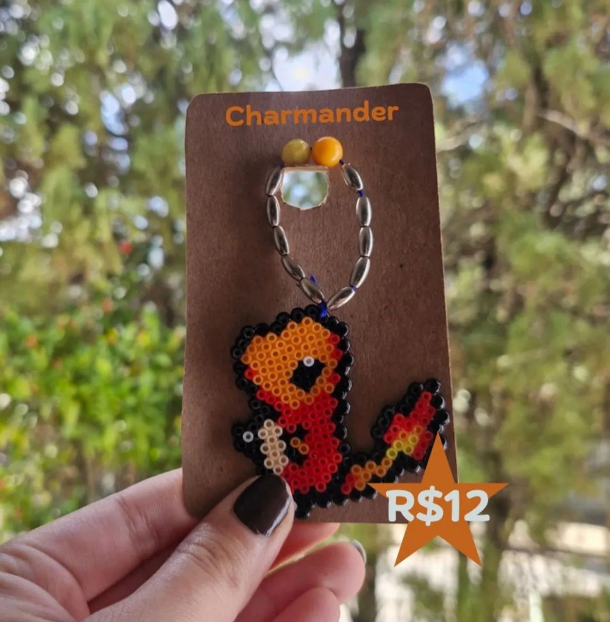 Chaveiros Hama Beads Pixel Art - Foto 3