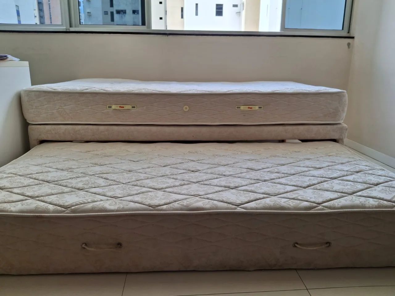 Bicama Box Solteiro Completa (Base + 2 Colchões) - Foto 4