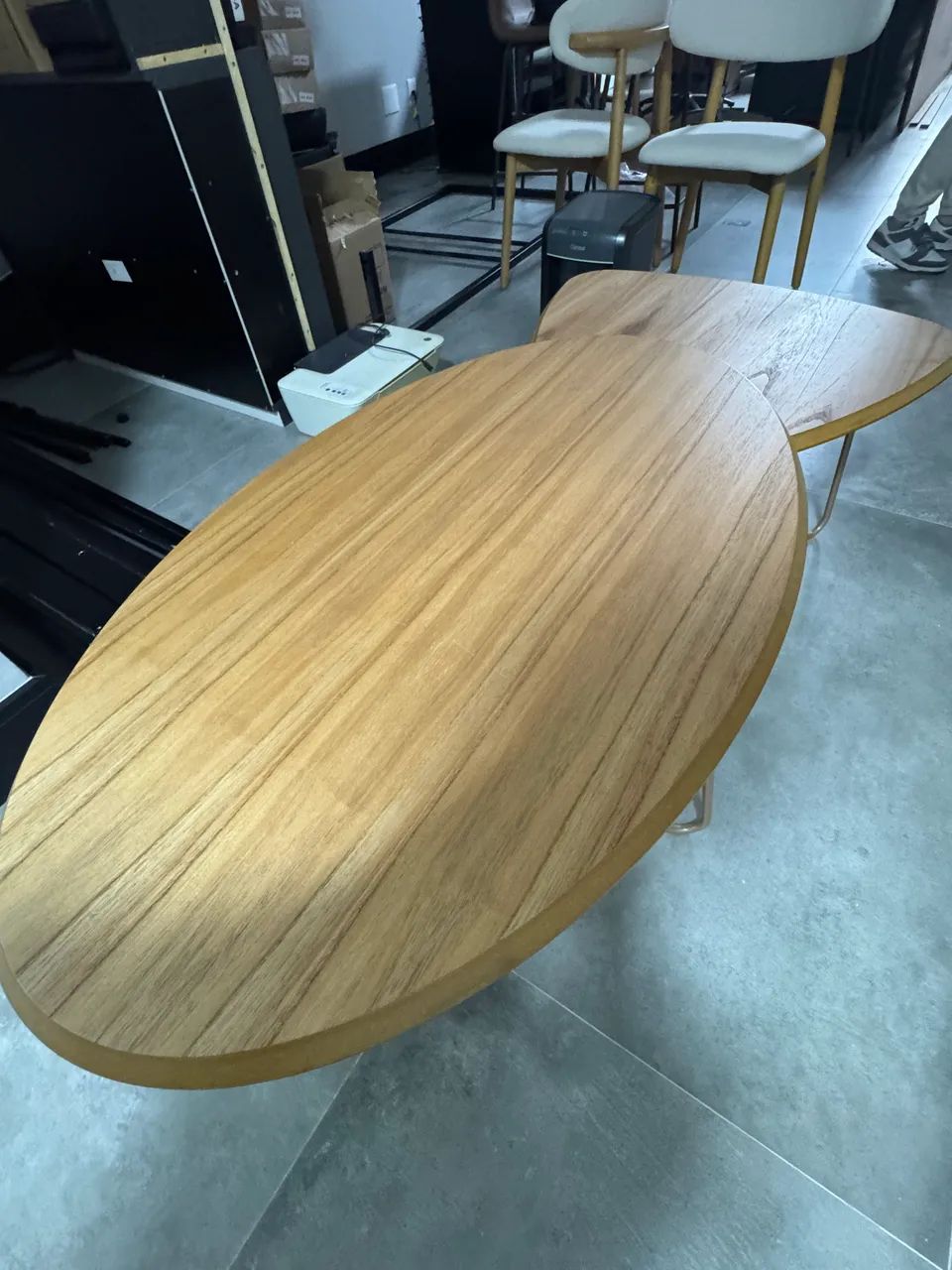 Conjunto de Mesas de Centro Orgânicas - Design Moderno | 2 Peças