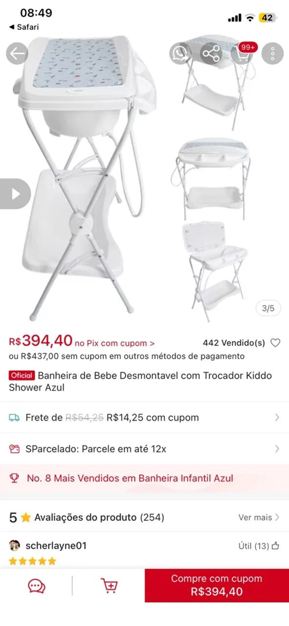 Vendo banheira KIDDO com suporte - Foto 4
