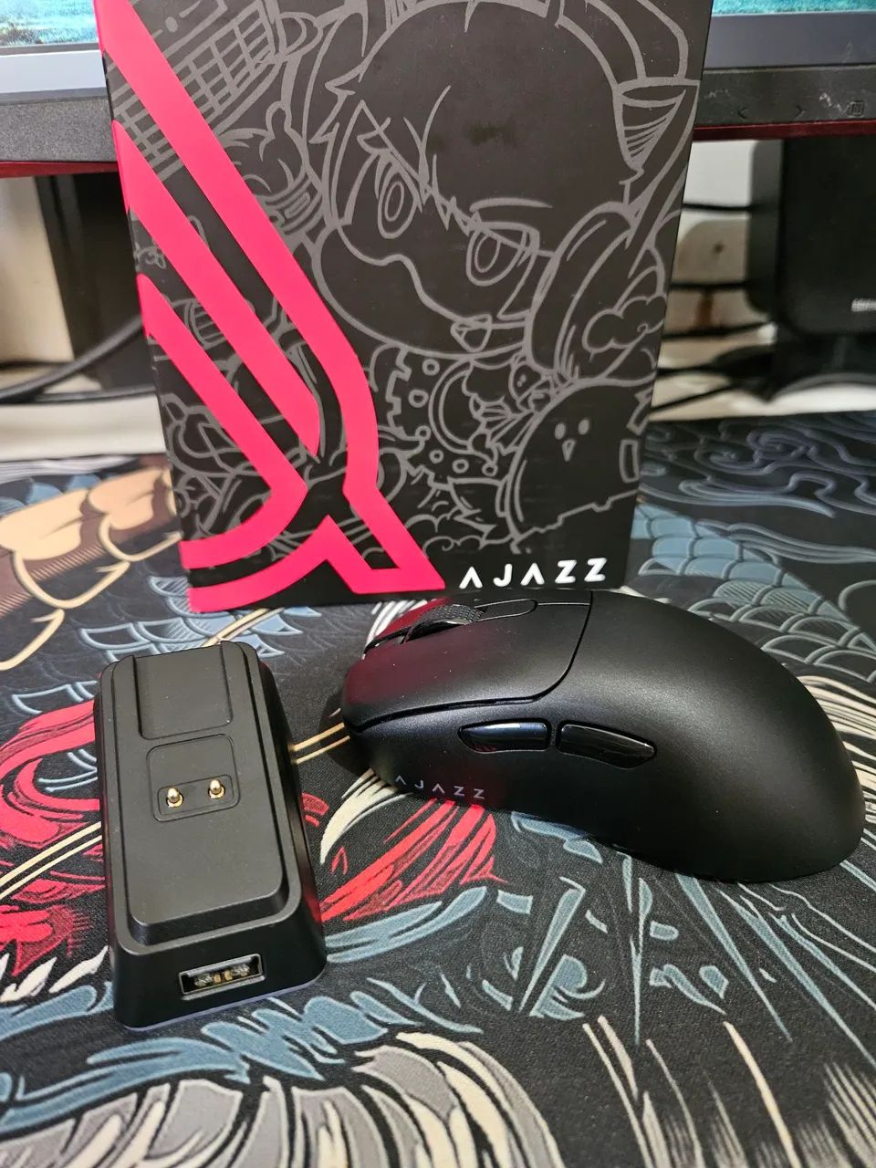 Mouse Ajazz Aj179P com dock de carregamento  - Foto 2