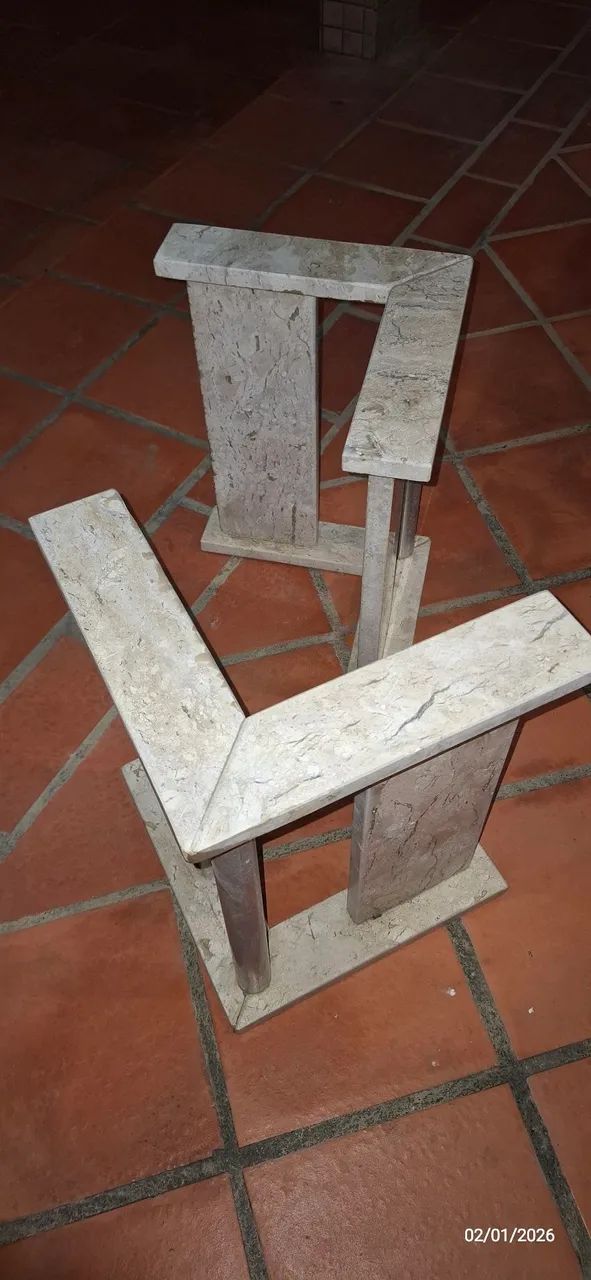 TRAVERTINE MARBLE BASES FOR COFFEE TABLE64962186187906122