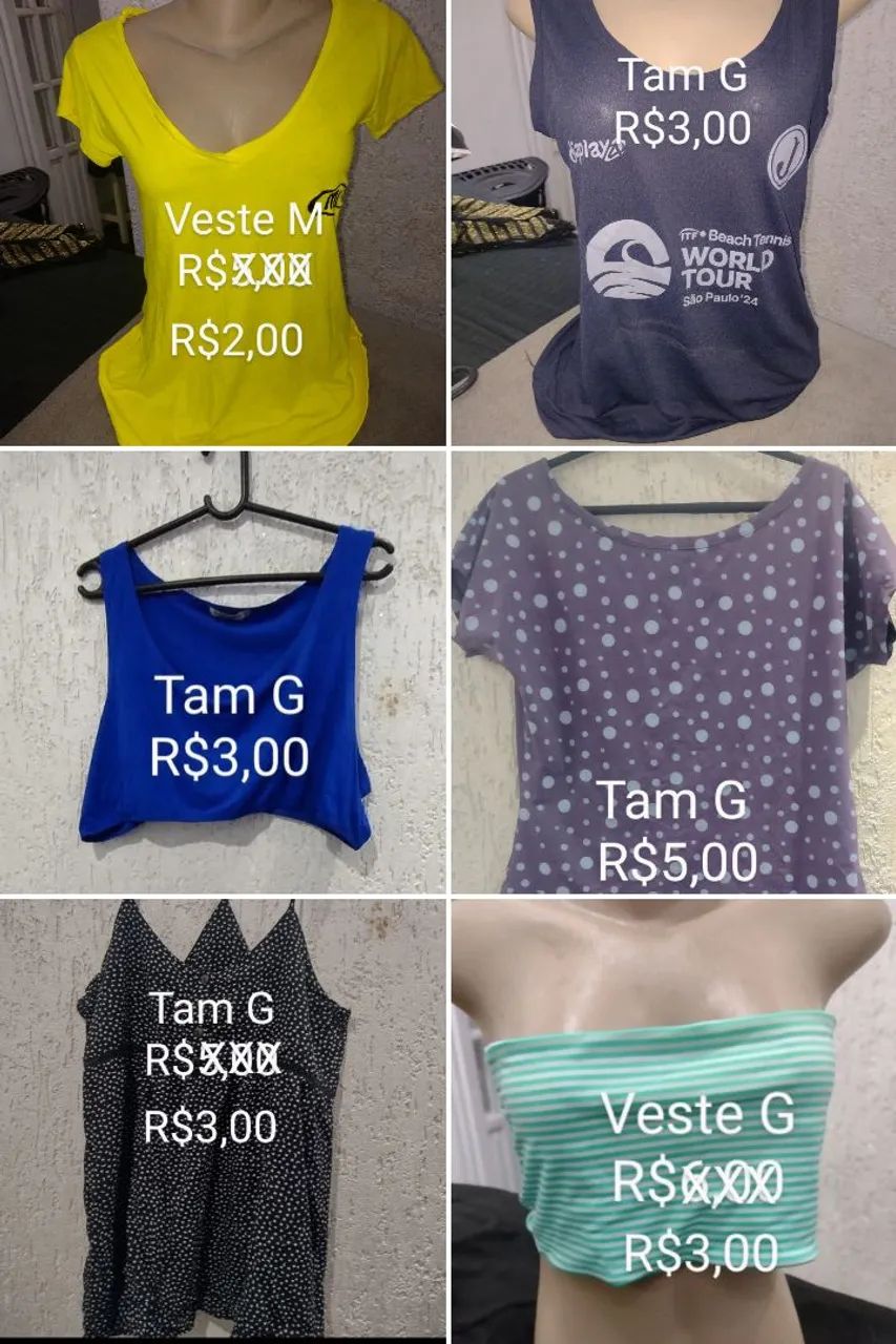Blusas femininas - R$3,00 a peça  - Foto 5