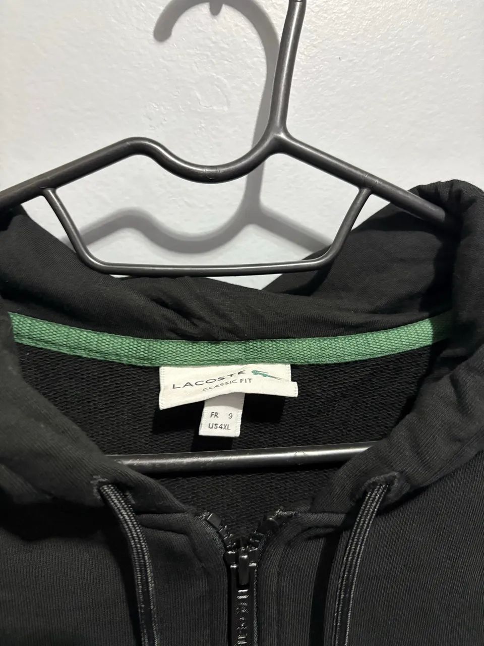 Moletom Lacoste Classic Fit Original 4XL Preto Com Capuz - Foto 3