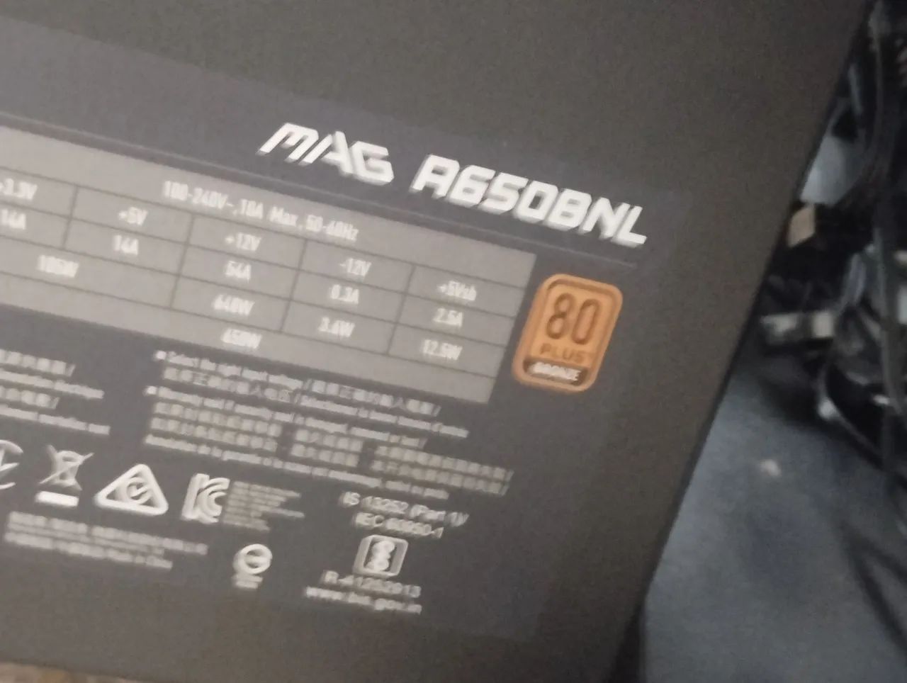 Fonte MSI 650w 80 plus bronze  - Foto 2