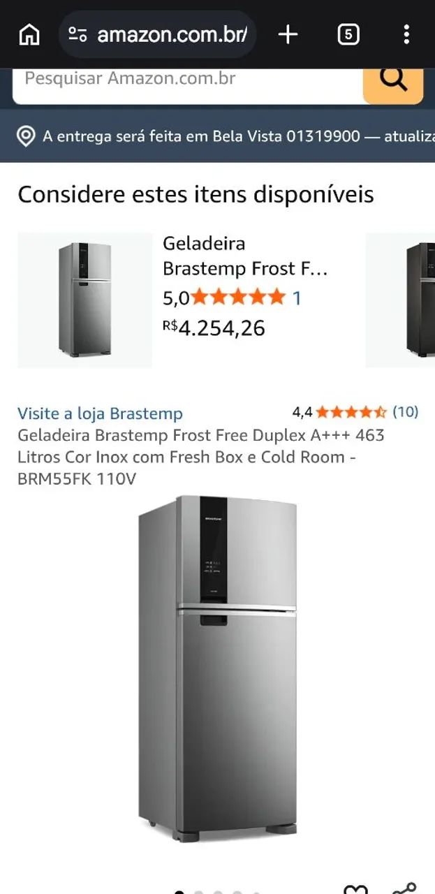 Geladeira Brastemp super conservada 