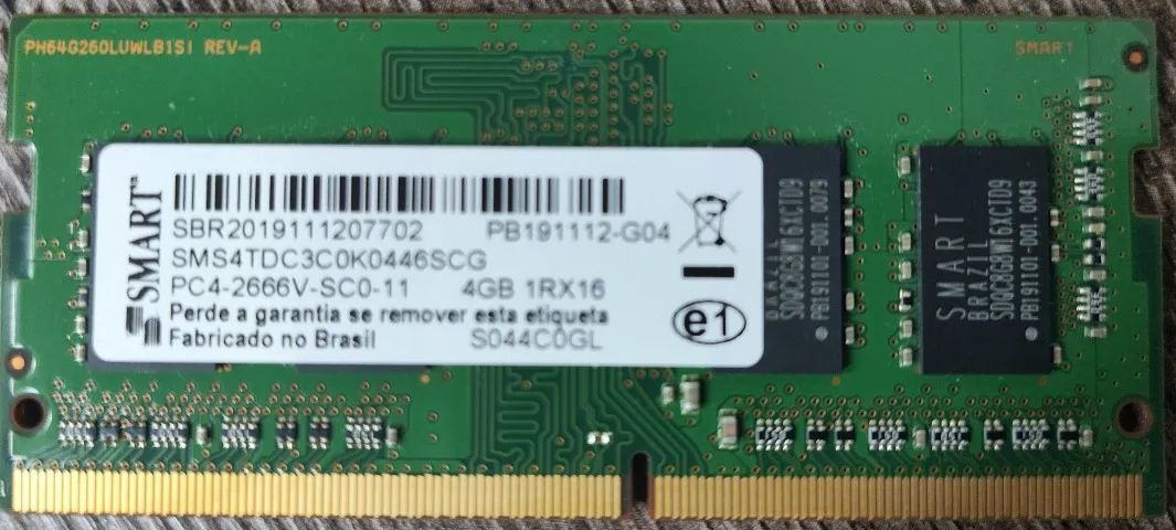 MEMÓRIA 4GB DDR4 MARCA SMART PC4-2666 SMS4TDC3C0K0446SCG - SEMINOVA - Foto 3