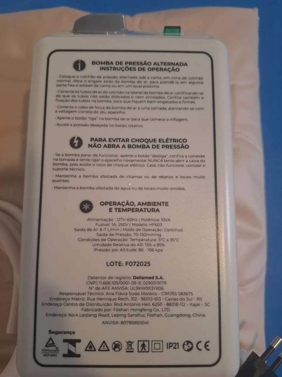 Colchão Pneumático Antiescaras Air Plus 135 kg 127v - Foto 2