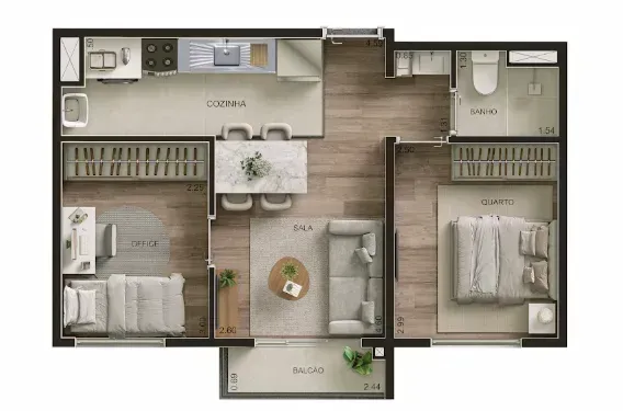 PLANTA 40m²