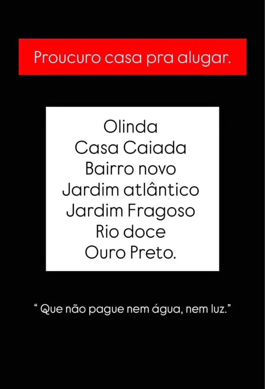 Alugo casa em Olinda