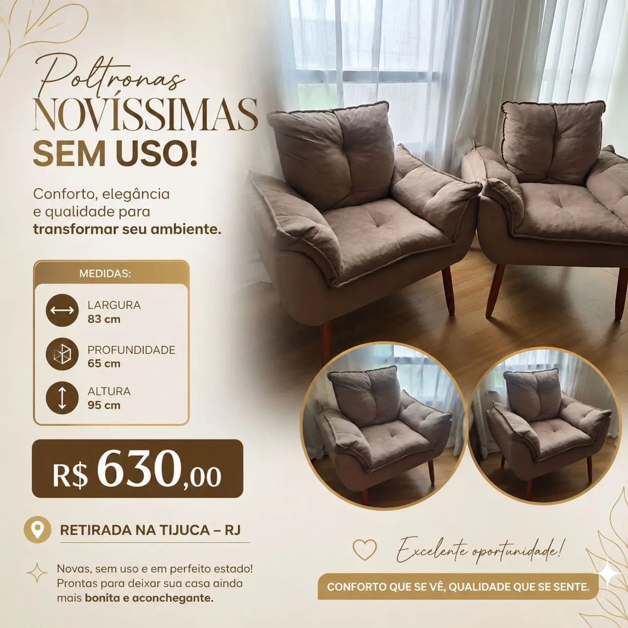 2 poltronas Novíssima 