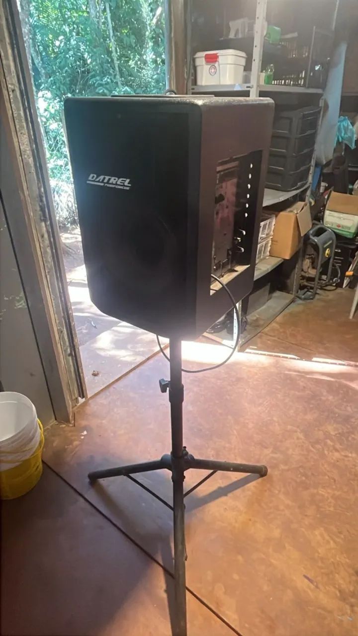 Caixa de som Datrel + pedestal com microfone Dylan - Foto 2