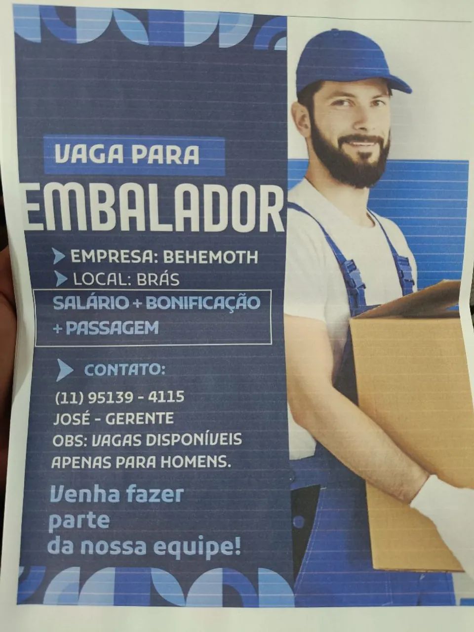 Vaga de emprego 