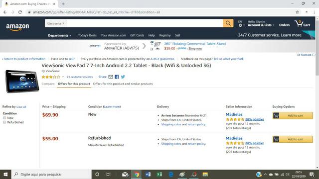 Tablet Viewsonic Viewpad 7 7 Polegadas Android 2.2 - Foto 6