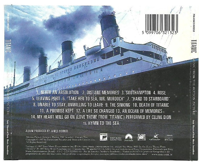 Titanic Trilha sonora do filme - Foto 3